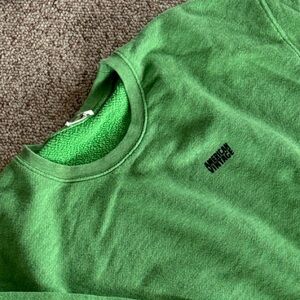 American Vintage Kelly Green Cropped Sweatshirt with Chest Logo